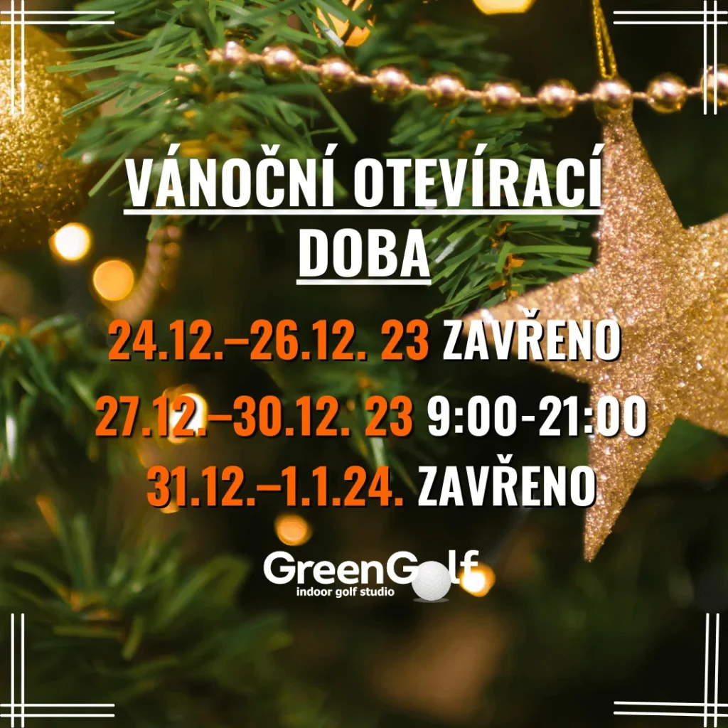 Otevírací doba během Vánoc 2023 - GreenGolf